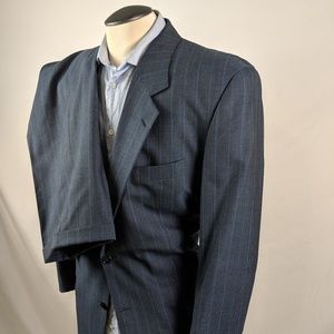 Hugo Boss 2 Piece Suit Barrymore Bebop Blue 46US